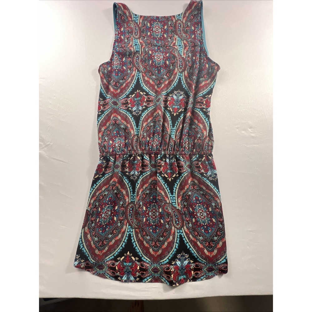 Abbeline Women's Sleeveless Dress Large Paisley Print Elastic Waist Boho - Picture 10 of 10